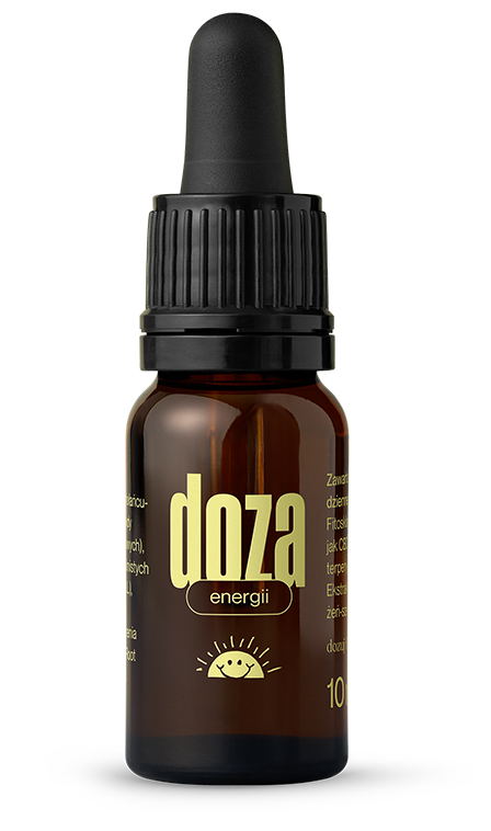 Doza energii Kropelki 500 mg CBD + żeń-szeń 🌞