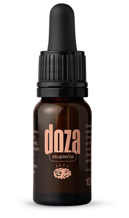 Doza skupienia Kropelki 700 mg CBD + ashwagandha 🧠
